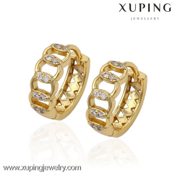 En gros 2016 nouveau style vente chaude 14K plaqué or belles boucles d&#39;oreilles pas cher